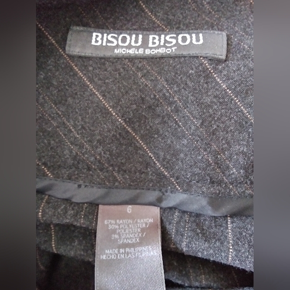 Bisou Bisou Pinstriped Skirt Size 6 - Picture 3 of 4